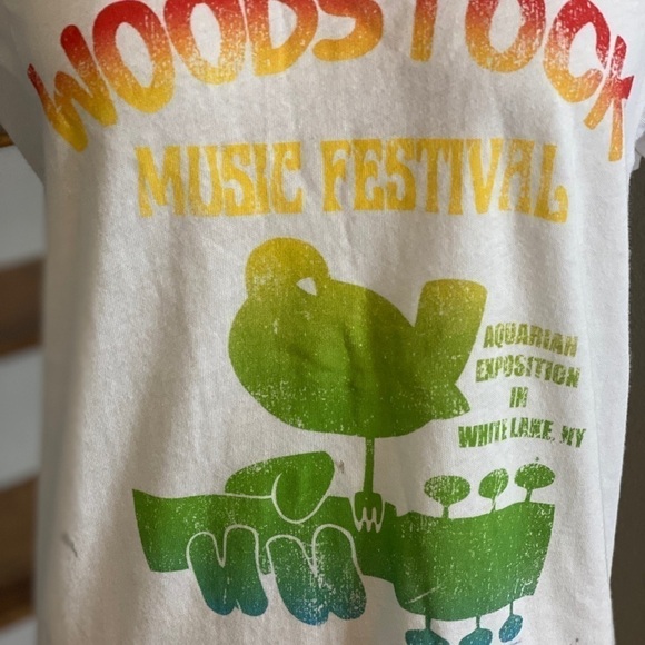 Chaser Woodstock Paint Splatter Hem Tshirt NWT​​​​​​​​​​ - Picture 5 of 8